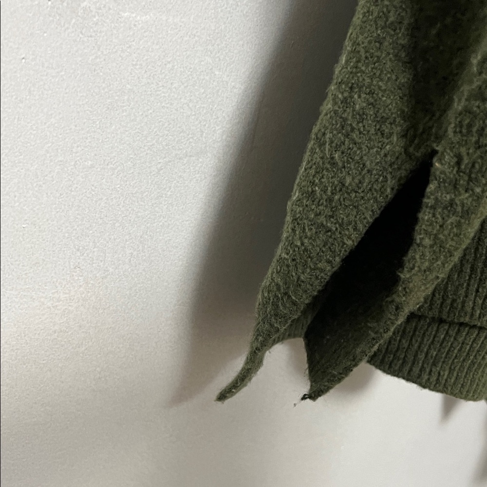 Olive Green Women's Sweater - Picture 3 of 4